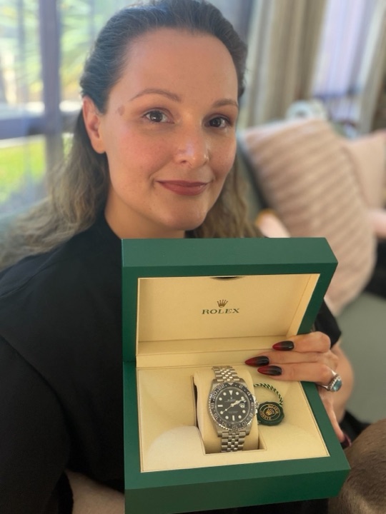 Jessica C. with their GMT "Bruce Wayne"